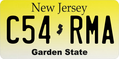 NJ license plate C54RMA