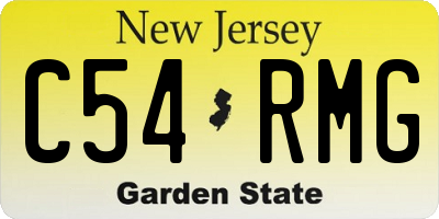 NJ license plate C54RMG