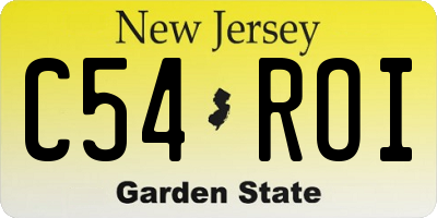 NJ license plate C54ROI