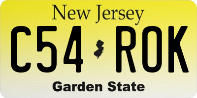 NJ license plate C54ROK