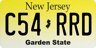 NJ license plate C54RRD