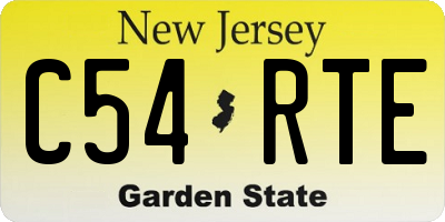 NJ license plate C54RTE