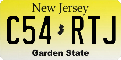 NJ license plate C54RTJ