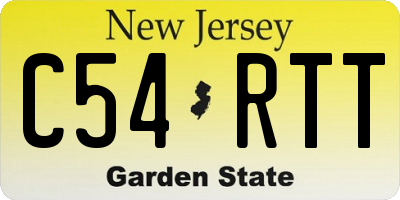 NJ license plate C54RTT