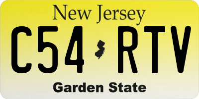 NJ license plate C54RTV