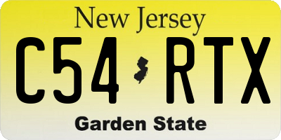 NJ license plate C54RTX
