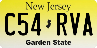 NJ license plate C54RVA
