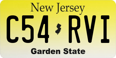 NJ license plate C54RVI
