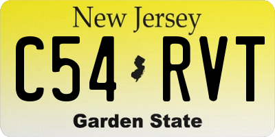 NJ license plate C54RVT