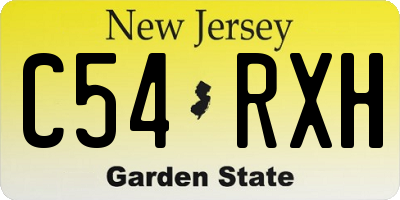 NJ license plate C54RXH