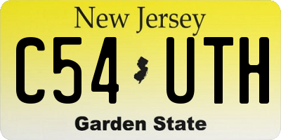 NJ license plate C54UTH