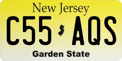 NJ license plate C55AQS