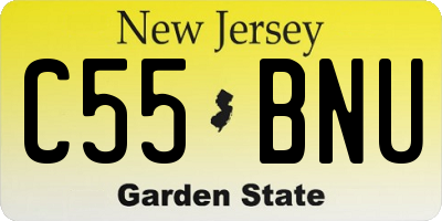 NJ license plate C55BNU