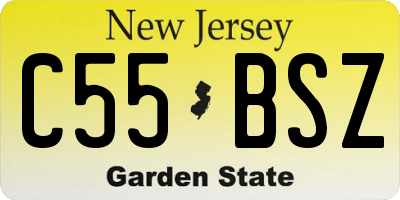 NJ license plate C55BSZ