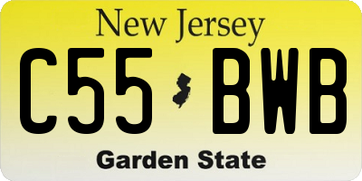 NJ license plate C55BWB