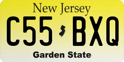 NJ license plate C55BXQ