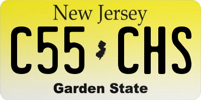 NJ license plate C55CHS
