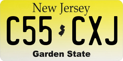 NJ license plate C55CXJ