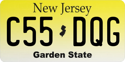 NJ license plate C55DQG