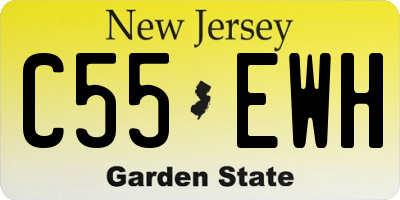 NJ license plate C55EWH
