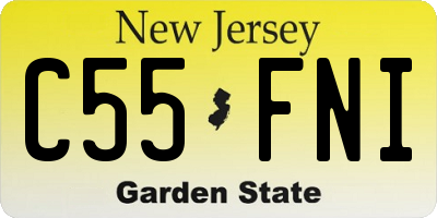 NJ license plate C55FNI