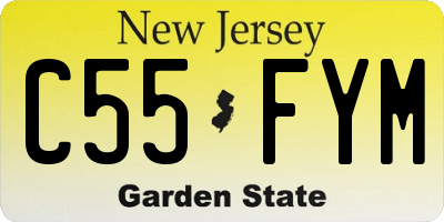 NJ license plate C55FYM