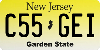 NJ license plate C55GEI