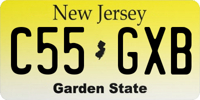 NJ license plate C55GXB