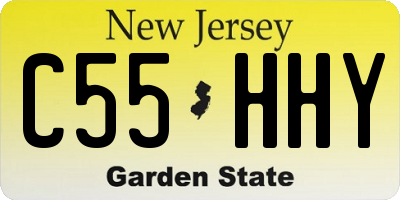 NJ license plate C55HHY