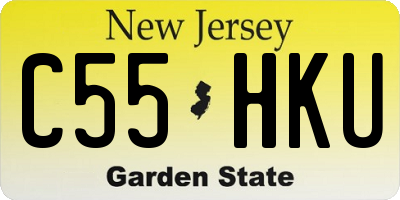 NJ license plate C55HKU