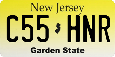 NJ license plate C55HNR