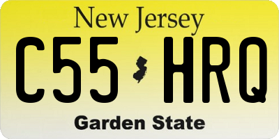 NJ license plate C55HRQ
