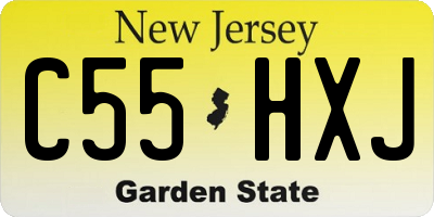 NJ license plate C55HXJ