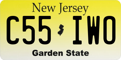 NJ license plate C55IWO