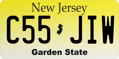 NJ license plate C55JIW