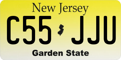 NJ license plate C55JJU