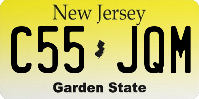 NJ license plate C55JQM