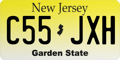 NJ license plate C55JXH