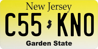 NJ license plate C55KNO