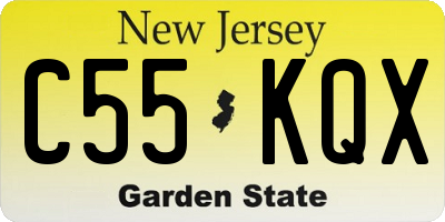 NJ license plate C55KQX