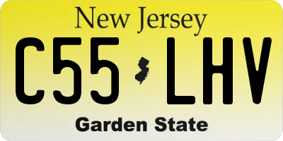 NJ license plate C55LHV
