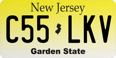 NJ license plate C55LKV