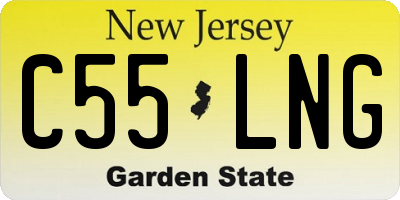 NJ license plate C55LNG
