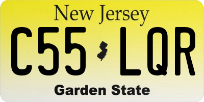 NJ license plate C55LQR