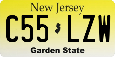 NJ license plate C55LZW