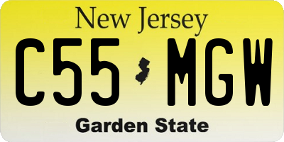 NJ license plate C55MGW