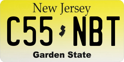 NJ license plate C55NBT