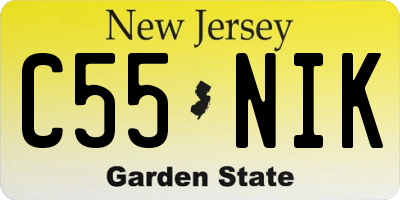 NJ license plate C55NIK