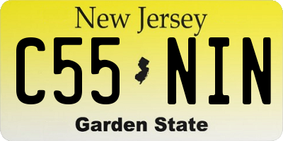 NJ license plate C55NIN