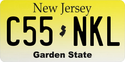 NJ license plate C55NKL